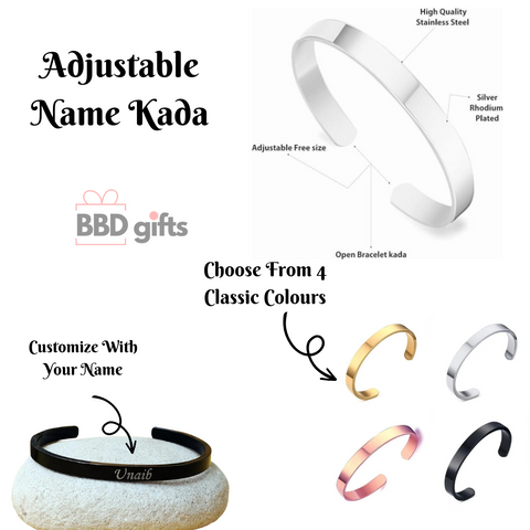 Personalized Adjustable Name Kada – Elegant Gift for Her & Him - BBD GIFTS