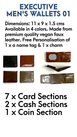 Personalised Executive Men's Wallets - Special gift for him