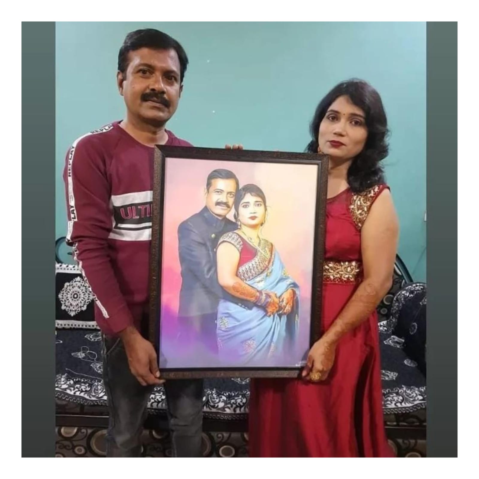 Customized Oil Painting With Wooden Frame