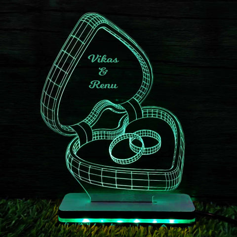 Customize lamp Ring 3D Illusion