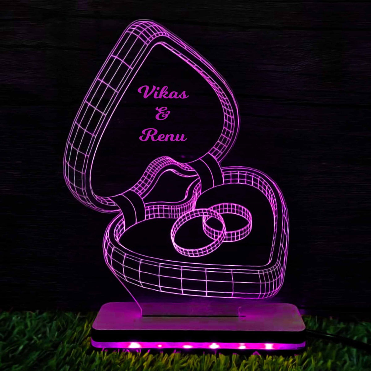 Customize lamp Ring 3D Illusion