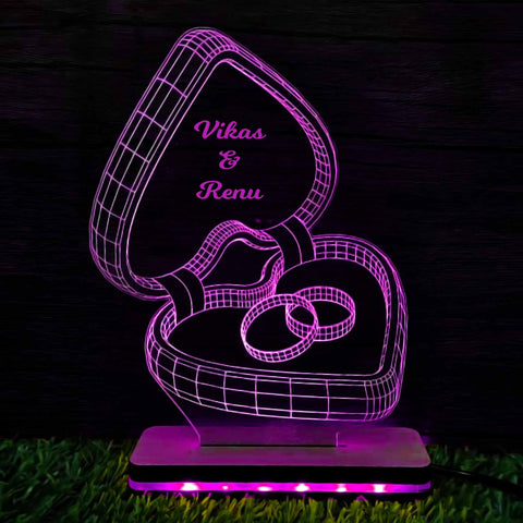 Customize lamp Ring 3D Illusion