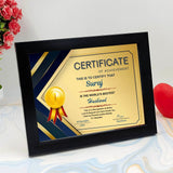 Customized Valentine Special Award frame With Certificate And Medal