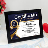 Customized Valentine Special Award frame With Certificate And Medal