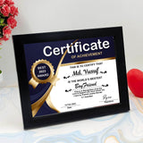 Customized Valentine Special Award frame With Certificate And Medal