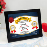 Customized Valentine Special Award frame With Certificate And Medal