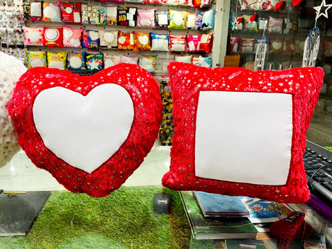 Fur Pillow With Photo Print For Valentine's Day | cute pillow for her