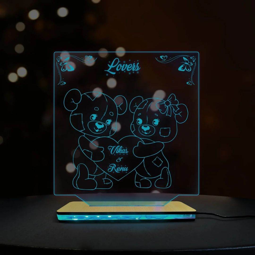 Customise Acrylic engraving led table frame – BBD GIFTS