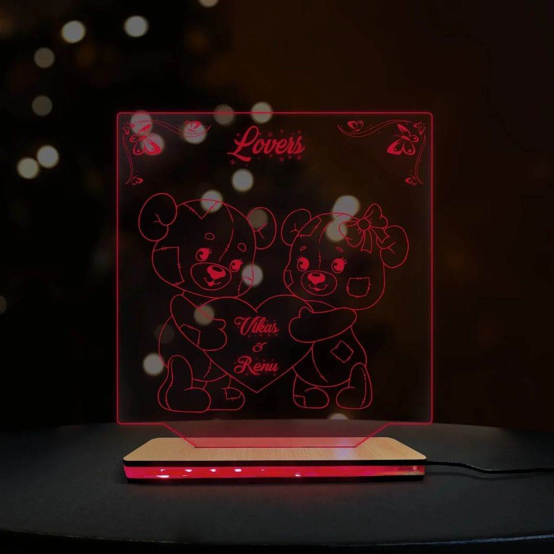 Customise Acrylic engraving led table frame – BBD GIFTS