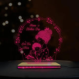 Personalized Acrylic engraving led table frame