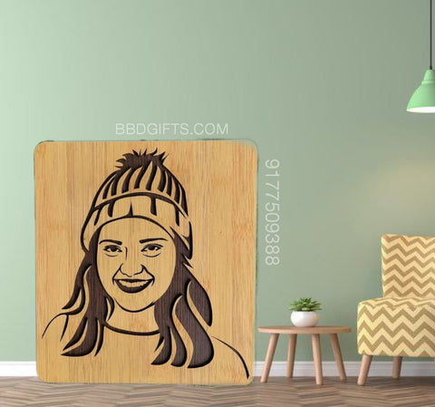 CUSTOMIZED 3D LASERCUT HAND ASSEMBLED WOODEN PORTRAIT | PREMIUM PORTRAIT - BBD GIFTS