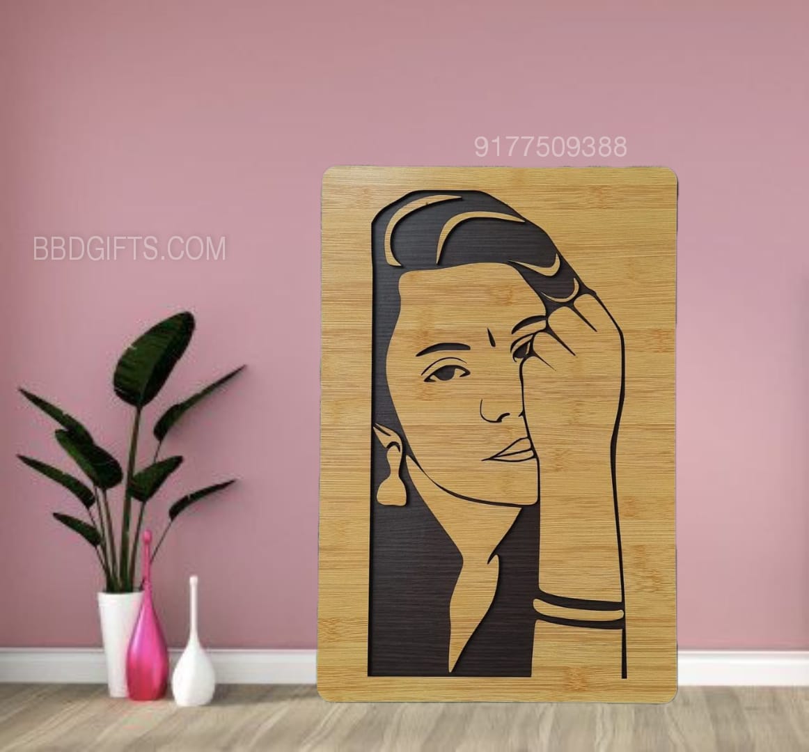 CUSTOMIZED 3D LASERCUT HAND ASSEMBLED WOODEN PORTRAIT | PREMIUM PORTRAIT - BBD GIFTS