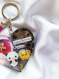 Customized Resin Photo Keychain | Resin heart keychain | Handmade | Resin Art