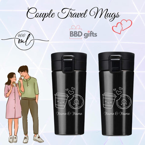 Personalized Couple Travel Mug | Couple Travel Mug | King Queen Travel Mug | Couples Gift | Romantic Gift For Anniversary | Wedding