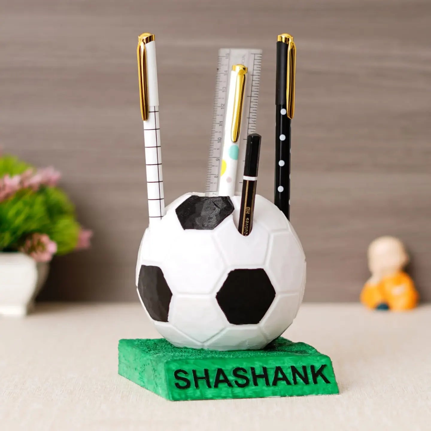 Football pen holding stand|Kids table decor| Kids pen stand