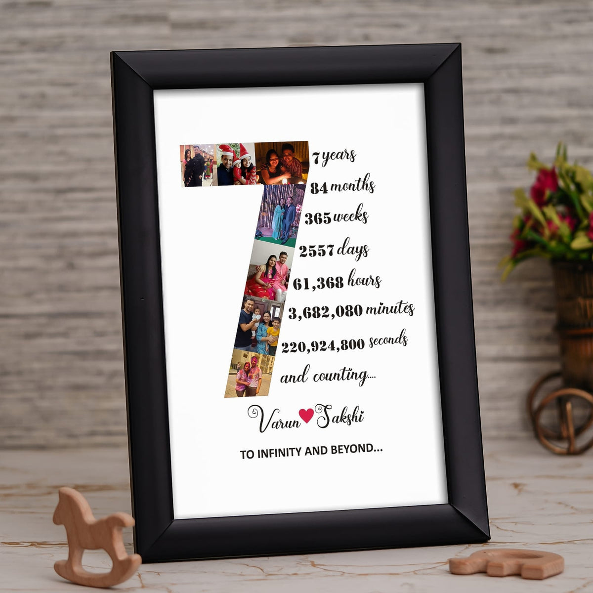 Personalized anniversary frame