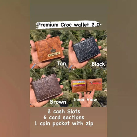 Customized premium croc wallet