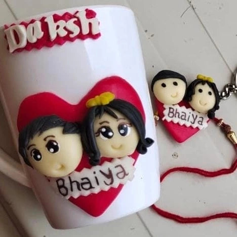 Customised rakhi mug combo | Rakhi gift for brother | Mug for bhai | Special gift for brother