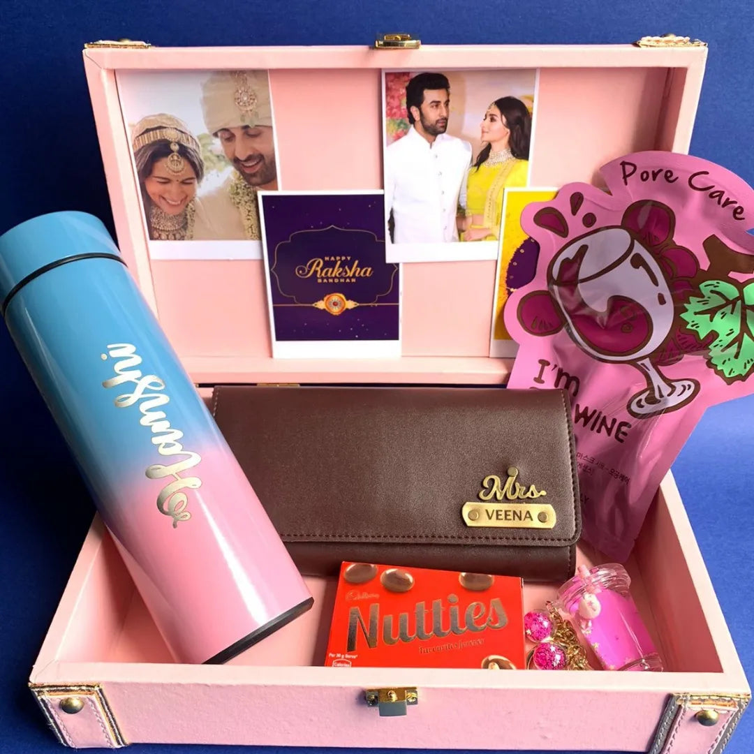 Adorable Bottle & Wallet combo for girl |rakhis| Anniversary gift for wife | Birthday gift for mother | Gift for wife | gift for love - BBD GIFTS