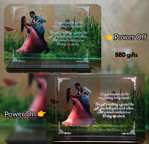 Customized Table Top With LED for Couples| Table decors| Anniversary gifts for couples | - BBD GIFTS