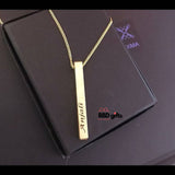Customized Necklace With Bar Pendant