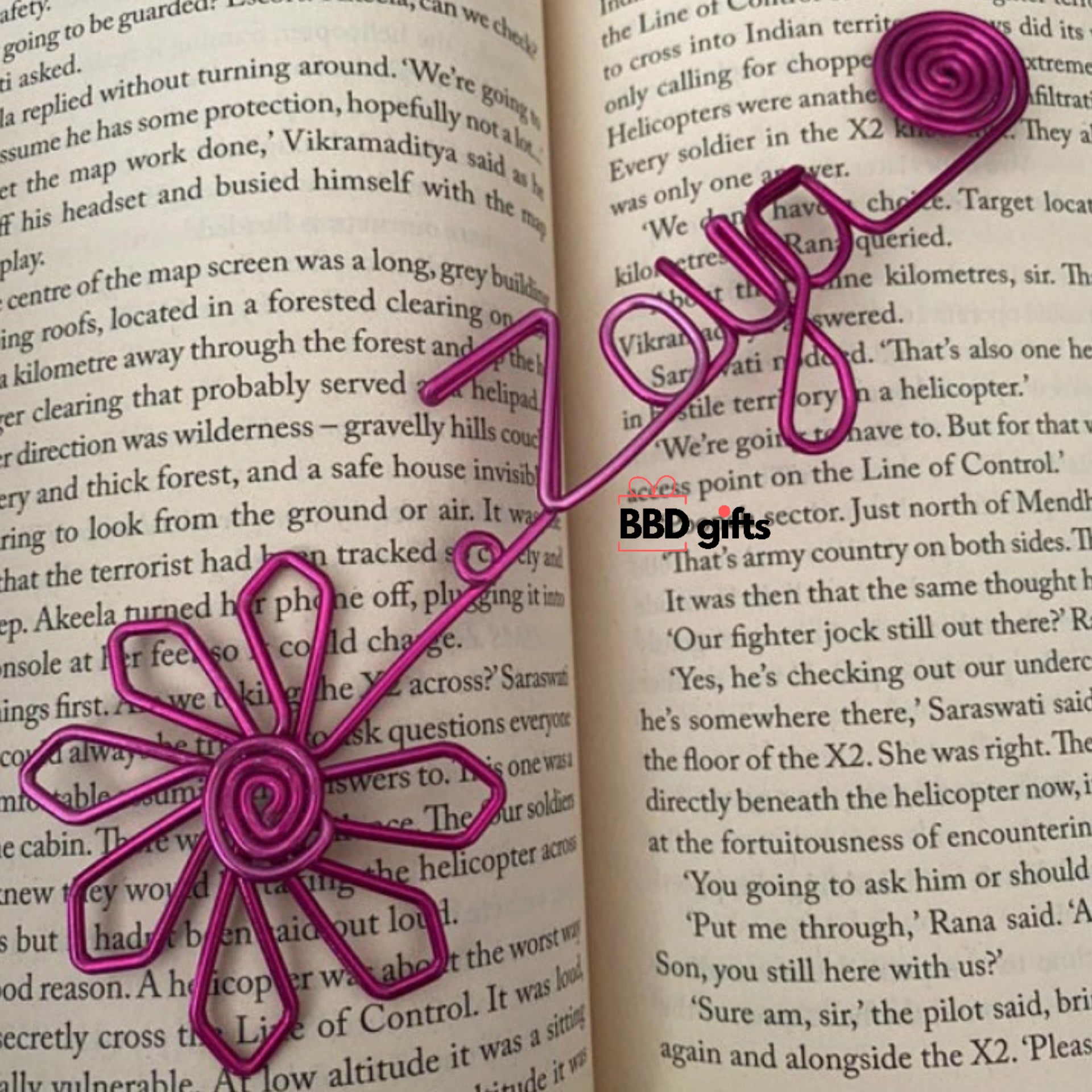 अनुकूलित फूल बुकमार्क