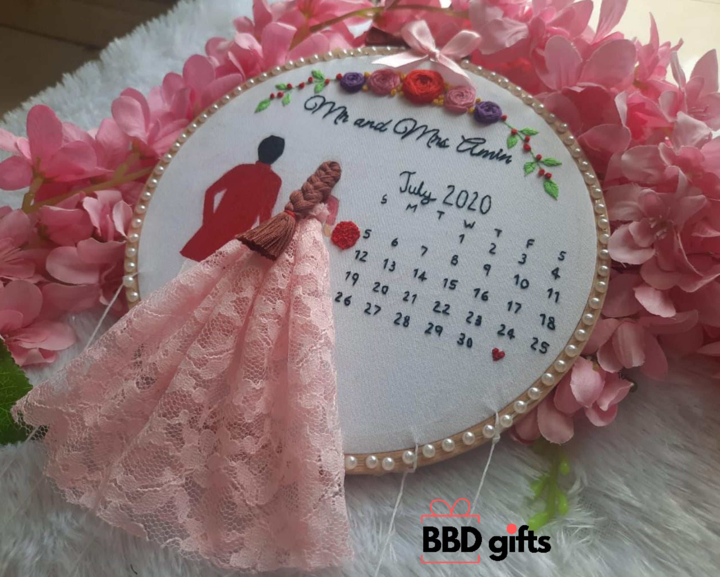 Personalized embroidery hoop