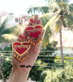 Heart shaped dulhaniya earrings 