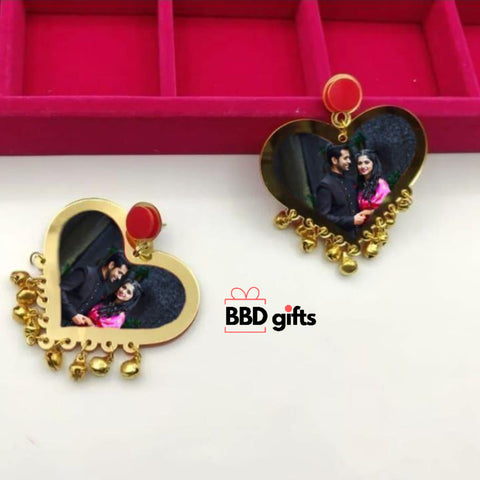 Customized photo dulhaniya earrings | dulhaniya earrings | acyrlic earrings | wedding earrings | brideearrings | photoearrings | dulhania