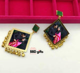 Customized photo dulhaniya earrings | dulhaniya earrings | acyrlic earrings | wedding earrings | brideearrings | photoearrings | dulhania