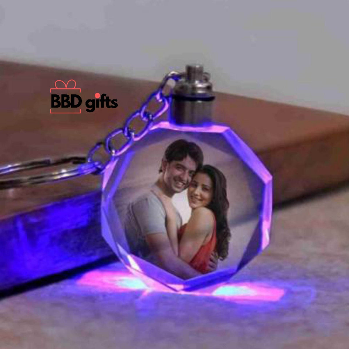 Crystal Keychain | Gift for couples | photo keychain | Gift for him | Glass keychain - BBD GIFTS