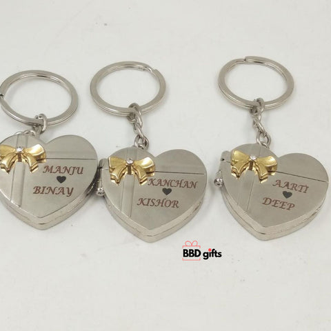 Customized Heart shaped keychain | personalized named keychain | gift for couples | Gift For him and her