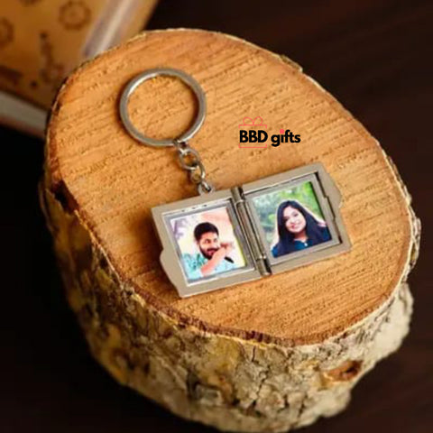 Customized Photo keychain | Square shaped photo keychain | gift for him or her | Book shaped keychain