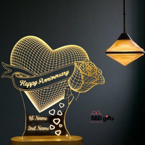 Personalised Illusion night lamp