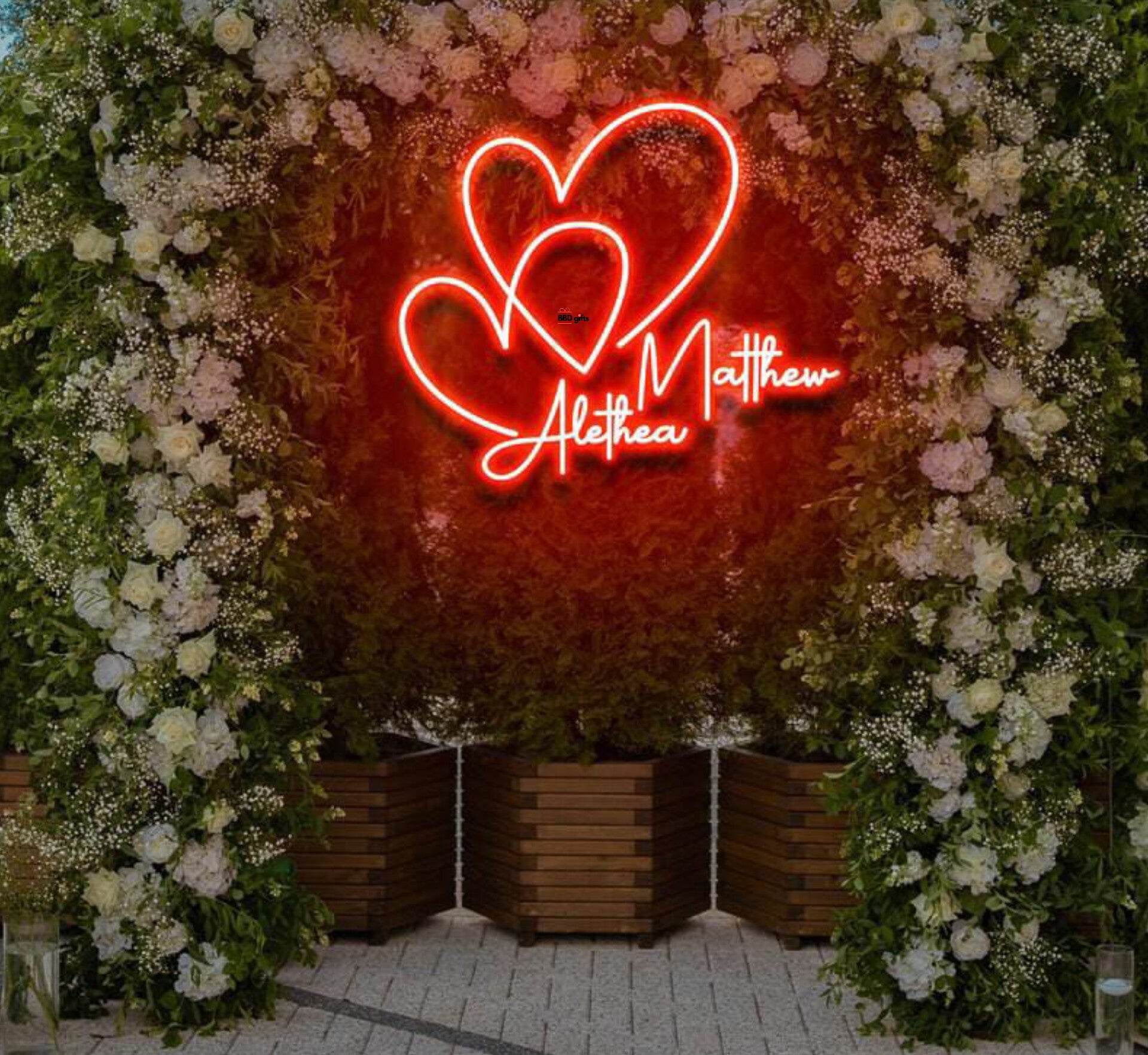 Personalised Couple Neon Sign – Wedding Neon & Anniversary Gift – BBD GIFTS