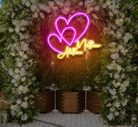 Personalised Couple neon sign | Wedding Neon | Anniversary Gifts