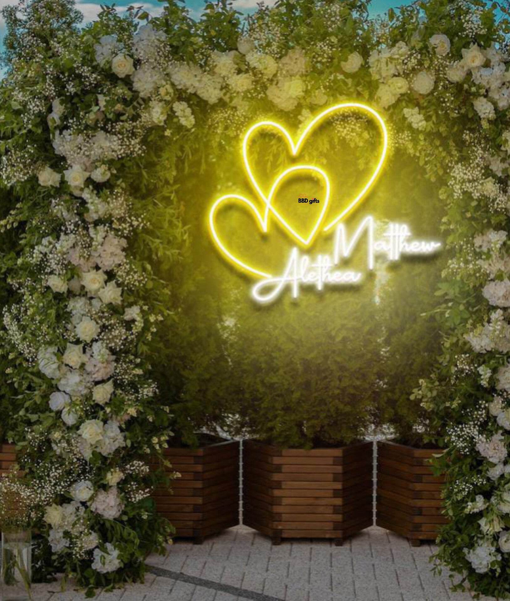Personalised Couple Neon Sign – Wedding Neon & Anniversary Gift – BBD GIFTS