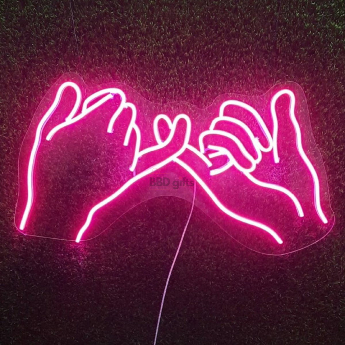 Pinky promise|Custom Neon Hands | Couple Hand neon sign | Couple Goals | Neon sign