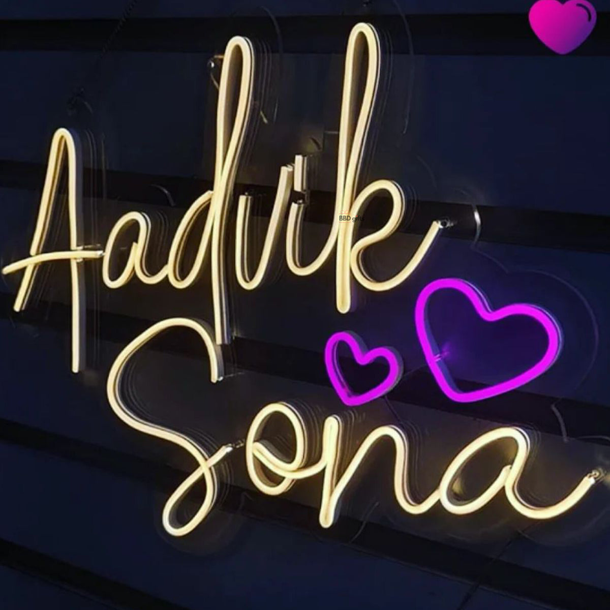 Couple Name Neon Light - Wedding Neon Light - Wedding Decor - Home Decor - Wedding Gifts - Couple Gifts