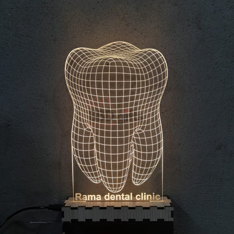 Illustration Lamp for Dentist | Best gift for dentist | Gifts for upcoming dentist | Dental gift ideas | Dentist gifts | Dentist Led Table Top