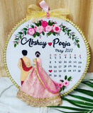 Customized Couple Hoop with Calendar | Gift For Couple | Best Wedding Gift Idea | Couple Gifts