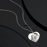 Personalized Heart Shape Pendant Photo Engraved Necklace | Custom necklace | Photo Engraving | Personalized Necklace