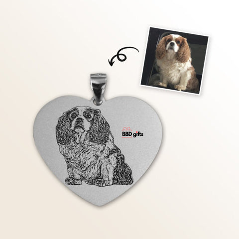 Personalized Heart Shape Pendant Photo Engraved Necklace | Photo Engraving | Personalized Necklace