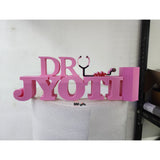 Customized Doctor Pen Stand With custom Name, where stethoscope is placed beside the name. 