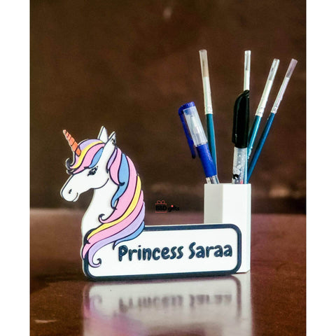 Personalized Unicorn Penstand | Kids Special Gifts | Kids Gifts | Birthday Gifts | Gifts For Son | Kids Penstand - BBD GIFTS