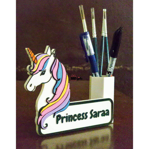 Personalized Unicorn Penstand | Kids Special Gifts | Kids Gifts | Birthday Gifts | Gifts For Son | Kids Penstand - BBD GIFTS