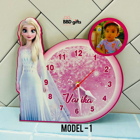 Customised Kids cartoon Wall Clock - Kids Personalized Wooden Wall Clock -
Personalised Gifts - Best Gifts For Kids - BBD GIFTS