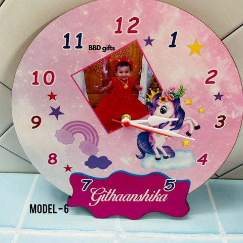 Customised Kids cartoon Wall Clock - Kids Personalized Wooden Wall Clock -
Personalised Gifts - Best Gifts For Kids - BBD GIFTS