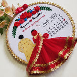 Customizable Couple Embroidered Hoop