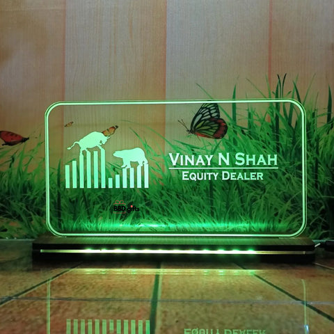 Customized Table Top With LED For Manufacturer | Best gift for ACCOUNTANCY | Special Gift For EQUITY DEALER | Personalized Gift For PROPRIETOR - BBD GIFTS